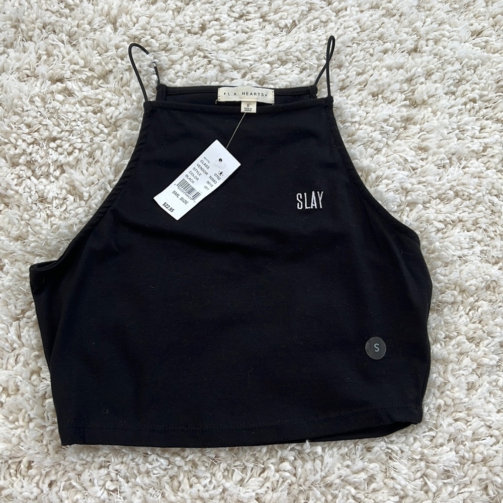 SLAY crop top *NEW WITH TAGS*